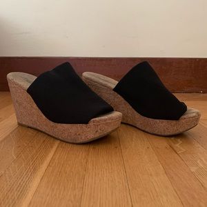 Lucky Brand Cork Slip-On Wedges